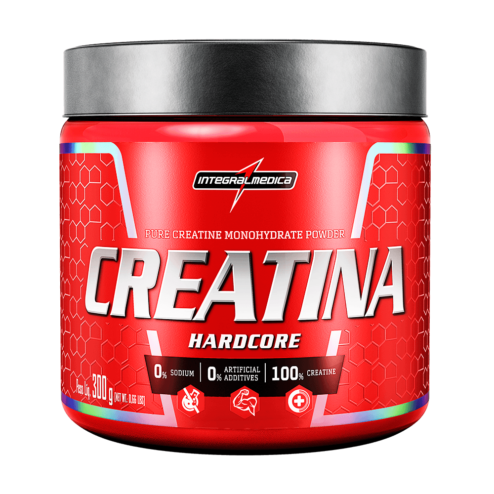 Creatina 100% Pura 300g Hardcore - Integral Médica